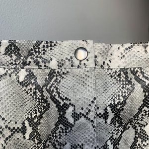 Animal Print Faux Leather Skirt